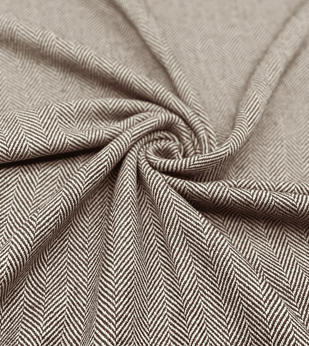 A herringbone alpaca throw, folded