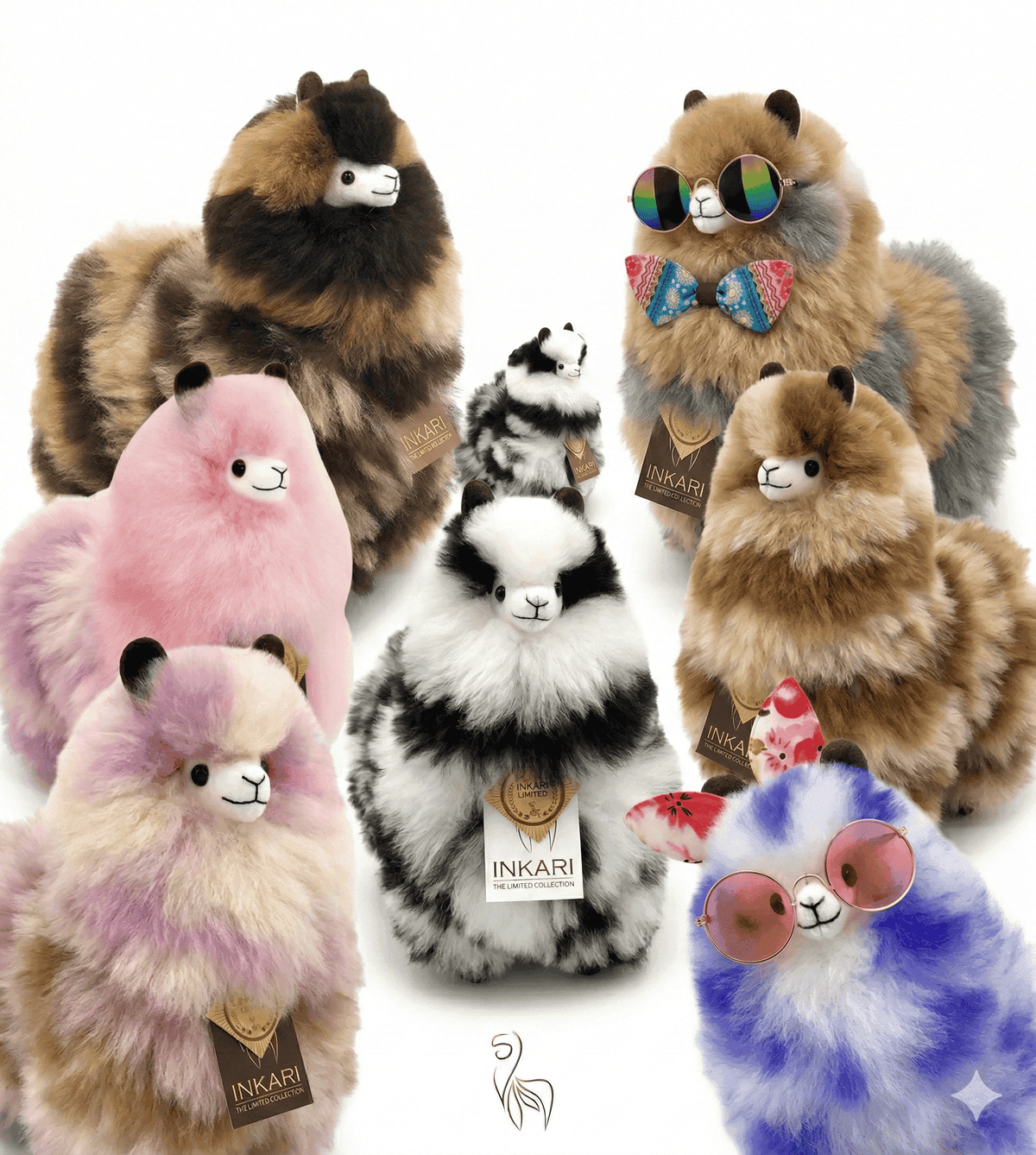 Limited edition Inkari plush alpacas with gift boxes