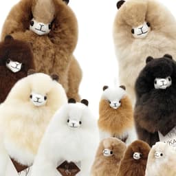 The Inkari Naturals plush alpacas in undyed colours